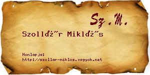 Szollár Miklós névjegykártya