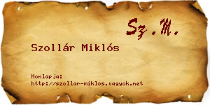 Szollár Miklós névjegykártya